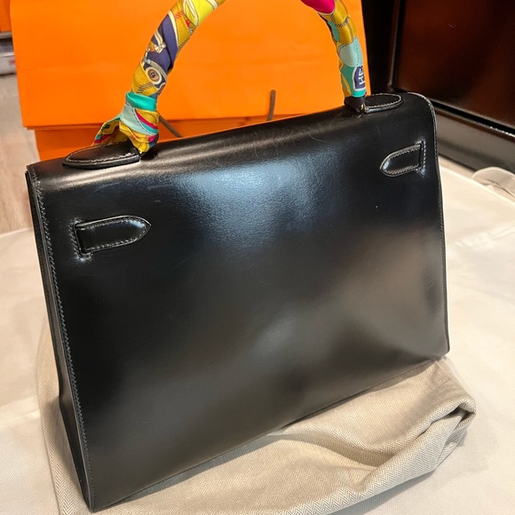 Hermes Vintage Kelly 32, excellent condition box leather. Rare Kelly - Picture 2 of 10